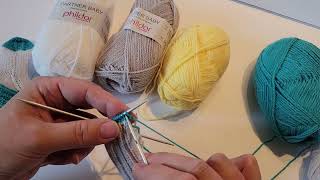 Vidéo 2 Bas de bébé tricot talon de couleur contraste Artisanatdunordcom [upl. by Erdei]