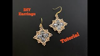 DIY Beaded Earrings For BegginersYou gonna love this Tutorial 😍💞 [upl. by Solram]