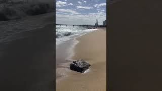 Badalona beach 🏝️ music relaxing love beach barcelonatourism travel plazadeespana [upl. by Wearing777]