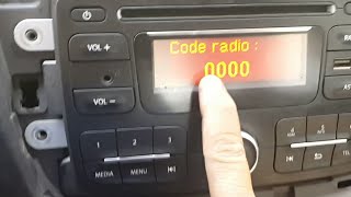 كيفية ادخال كود راديو dacia dokker method pour entrer le code radio dokker [upl. by Leontyne468]