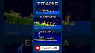 TITANIC vs LOROTANIC vs ESTONIA Sinking Flipaclip sinkingships viralvideo shorts [upl. by Pincas]