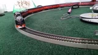 Model Train videos Early morning run with my 4449 [upl. by Ordep570]