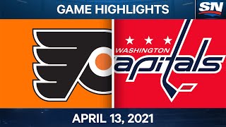 NHL Game Highlights  Flyers vs Capitals  Apr 13 2021 [upl. by Esiouqrut229]