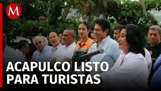 La alcaldesa de Acapulco afirmó que las playas están en buen estado y limpias [upl. by Yralih532]