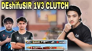 DEshifuSIR 1v3 Clutch at NA Scrims  DE vs Just 4v4 Fight  Clash with kvn [upl. by Atnim]