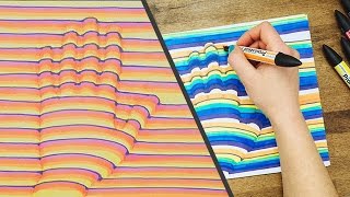 3D Hand Drawing Step by Step HowTo  Trick Art Optical Illusion [upl. by Sharman]