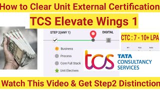 Tcs wings 1 unit external certification guidance  Wings1 Unit electives tcs itjobs wings latest [upl. by Enelehs]