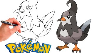 How To Draw STARAVIA POKEMON 397  Generation 4 [upl. by Obeng]