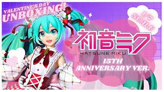 💖 Valentines Day Unboxing 💖 Hatsune Miku 15th Anniversary Figure [upl. by Cele26]