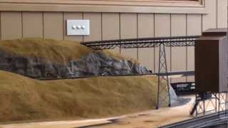 8 X 4 HO Model railroad layout Part 3 [upl. by Selec]