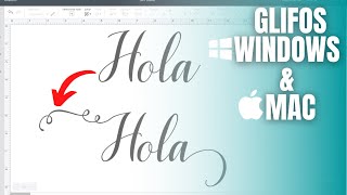 😍 COMO APLICAR GLIFOS o CARACTERES ESPECIALES EN WINDOWS amp MAC con SilhouetteStudio Y CRICUT [upl. by Tedder]