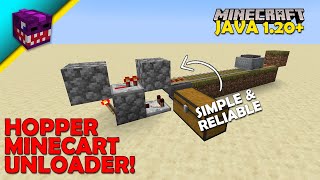 Minecraft MINECART UNLOADER  Tutorial  JAVA 120 [upl. by Hanako35]