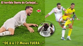 ASI FUE la TERRIBLE LESION de CARVAJAL y DESCONSOLADO LLANTO con el MADRID HOY [upl. by Amapuna]