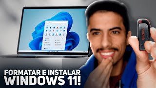 Como FORMATAR E INSTALAR o WINDOWS 11 com PENDRIVE BOOTÁVEL [upl. by Glanville]