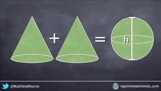 Visualizing the Volume of a Sphere Formula  Deriving the Algebraic Formula With Animations [upl. by Aniroz]