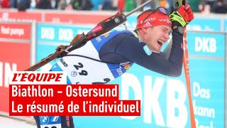 Biathlon 2023  Première victoire de la saison pour Benedikt Doll sur lindividuel dÖstersund [upl. by Htiduj474]