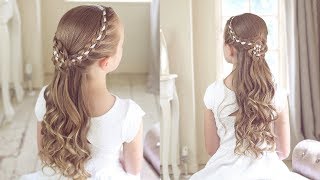 Flower GirlHoly Communion Style by sweetHearts Hair [upl. by Marje]