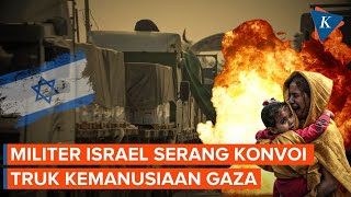 Israel Serang Konvoi Truk Kemanusiaan Gaza 5 Orang Terbunuh [upl. by Pomfret]