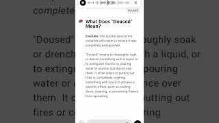 What Does quotDousedquot Mean [upl. by Aivatahs]