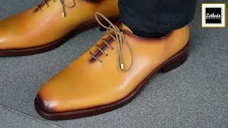 The Wholecut Oxford shoes in Golden by Lethato Shoes [upl. by Anayaran627]