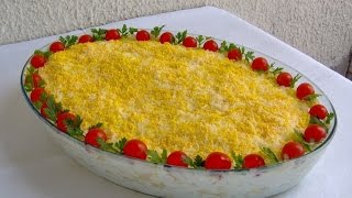 KROMPIR SALATA MIMOZA  POTATO SALAD POTETSALAT [upl. by Alper]