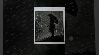 A Girl 😍💕 in Rain 🌧♥ PAINTING shorts rain viral [upl. by Hopper]