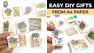 Easy DIY Handmade Gifts Ideas from A4 Paper Mini Notebook DIY Gift Box Ideas [upl. by Barrus]