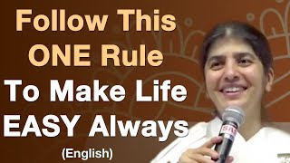 Follow This ONE Rule To Make Life EASY Part 2 English BK Shivani [upl. by Attenal]