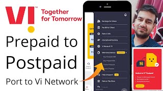 Vi Vodafone idea Prepaid to Postpaid  Port into Vi From Jio Airtel Bsnl  Jio se Vodafone Me Port [upl. by Hameean]