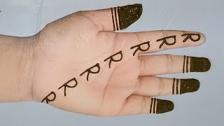 R Alphabet Easy Mehandi Design Trick Karwachauth Diwali Special Simple Arabic Mehndi Design [upl. by Eniamreg]