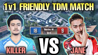 DRS KillerYT vs T2K Jane  1v1 Friendly TDM Match  kvn gaming [upl. by Lednahc]