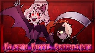 Spooky Morningstars Next Gen AU  Hazbin Hotel Speedpaint [upl. by Eseerehc]