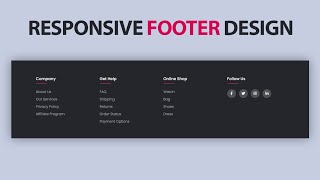 Responsive Footer Design using Html amp Css [upl. by Swift933]