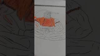 Part 1 Hanuman ji drawing  short  sketch  trending [upl. by Ainwat21]