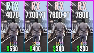 RTX 4070 vs RX 7700 XT vs RX 7600 XT vs RX 7600  Test in 25 Games [upl. by Nora]