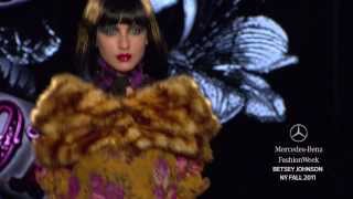 Betsey Johnson FALL 2011 COLLECTION MERCEDESBENZ FASHION WEEK [upl. by Fanchon]