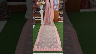 ✨ জর্জেট এমব্রয়ডারি শাড়ী ✨ fashion dress saree silksaree onlineshopping embroidery handloom [upl. by Eanat117]