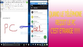 le téléphone sert comme souris ou clavier et commande à distance le PC [upl. by Undine986]