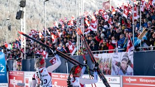 Grosser FanAufmarsch an Premiere  BiathlonWeltcup Lenzerheide 2023 [upl. by Mittel]