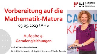 Vorbereitung auf die MathematikMatura Geradengleichungen [upl. by Eey]