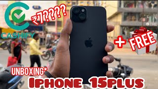 Unboxing brand new iphone 15plus from cashify  Used phones from CashifyOfficial  Sonu tech hub [upl. by Anaig]