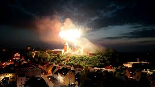 4K Video  Eilenburger Stadtfest 2024 Feuerwerk Drohnenaufnahmen [upl. by Alyam905]