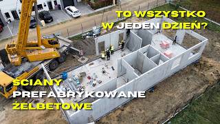 Ściany PREFABRYKOWANE żelbetowe oraz strop FILIGRAN gotowe  Budowa domu z prefabrykatów 013 [upl. by Nisay]