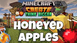 Minecraft Create Mod Tutorial  How to Make a Honeyed Apple Farm Ep 31 [upl. by Onaicram117]