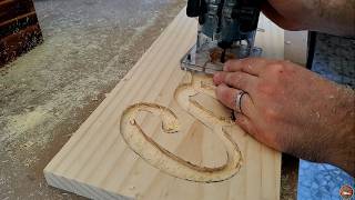 Crafting a Wooden Sign with HandCarved Letters  Simple Wood Project [upl. by Ztnarf234]