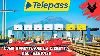 Come effettuare la disdetta del Telepass 2024 [upl. by Hamrah875]