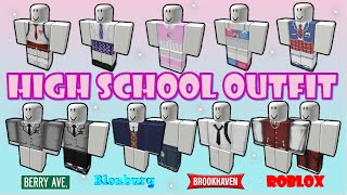 HIGH SCHOOL OUTFIT CODES FOR BOYS amp GIRLS  Brookhaven Bloxburg Berry Avenue  ROBLOX [upl. by Keppel]