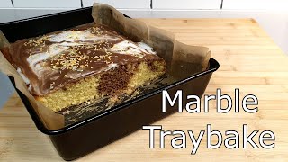 How to make a Marble Tray Bake Cake [upl. by Thirzia]