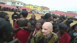 Funny white man dancing Adowa [upl. by Aisyram777]