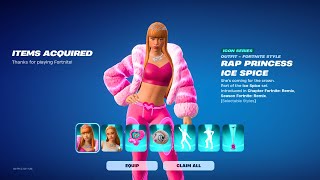 How To Get Ice Spice Skin For FREE In Fortnite Rap Princess Ice Spice [upl. by Lach]